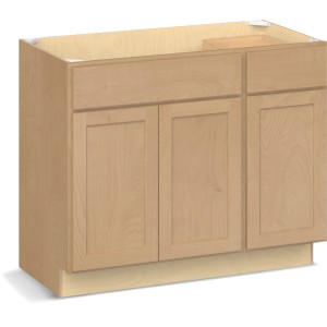 RELIABILT Parkstone II Vanity Base, Wheat Stained, 42" W, 3 Doors 1 Drawer, Fully Assembled - 641226 | Lowe's Pro Supply